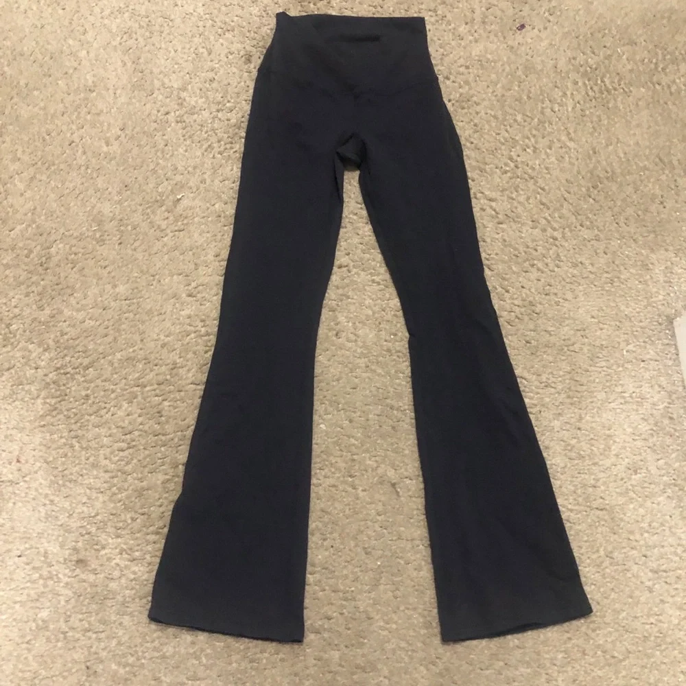 ALO Yoga Black Flared High-Rise Pants XS- S Black